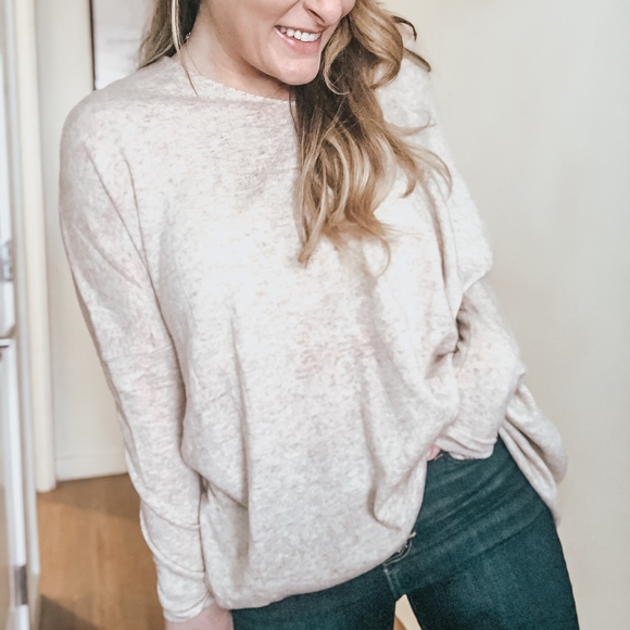 Genevieve Soft Luxe Sweater | Beige - Picture 1 of 3